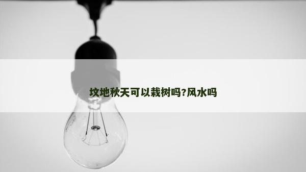 墳地秋天可以栽樹嗎?風水嗎