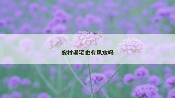 農(nóng)村老宅也有風(fēng)水嗎