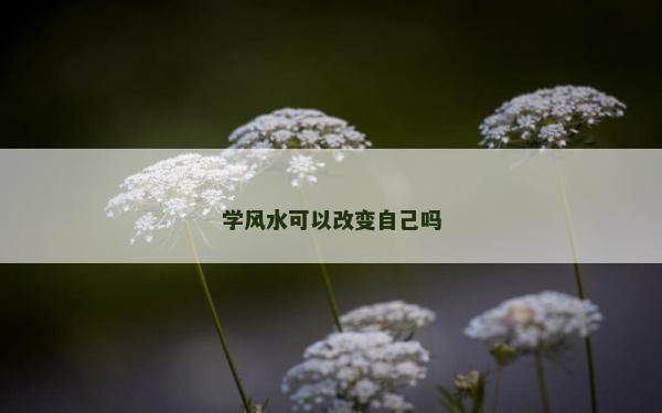 學風水可以改變自己嗎 學風水可以改變自己嗎