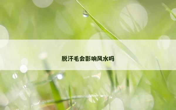 脫汗毛會影響風(fēng)水嗎