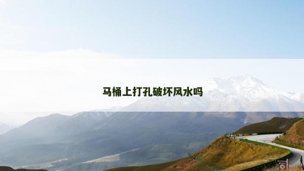 馬桶上打孔破壞風水嗎 馬桶上打孔破壞風水嗎