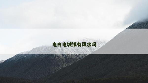 電白電城鎮(zhèn)有風(fēng)水嗎