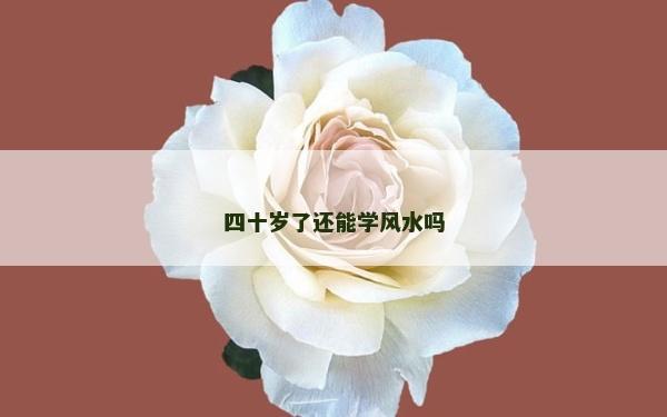 四十歲了還能學(xué)風(fēng)水嗎