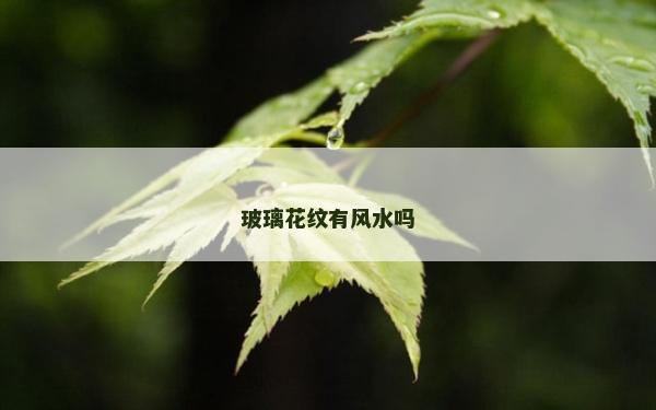 玻璃花紋有風水嗎