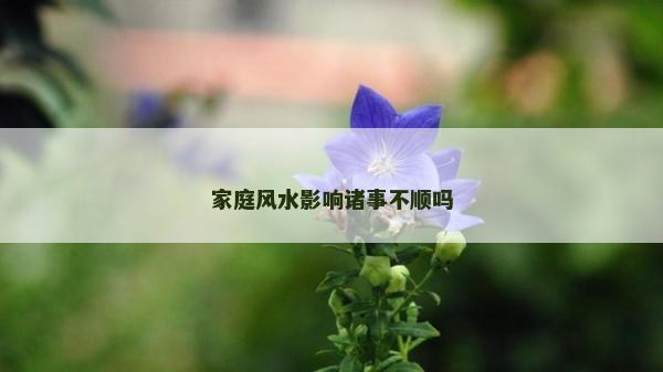 家庭風水影響諸事不順嗎