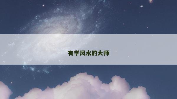 有學風水的大師