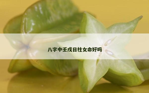 八字中壬戌日柱女命好嗎