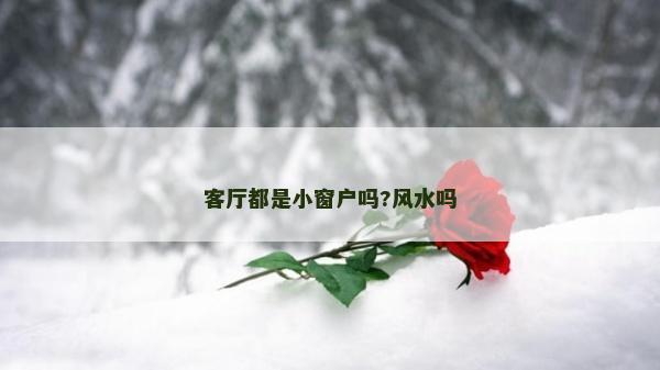 客廳都是小窗戶嗎?風水嗎
