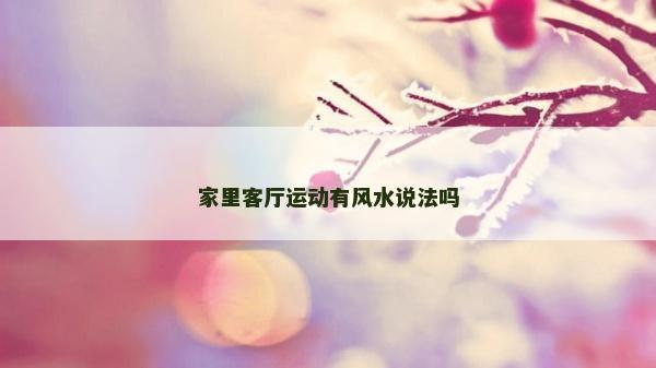 家里客廳運(yùn)動(dòng)有風(fēng)水說(shuō)法嗎