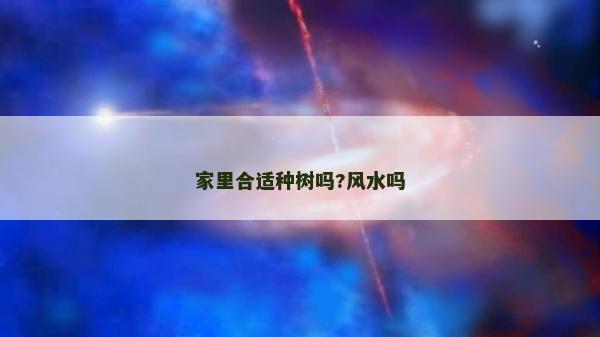家里合適種樹嗎?風水嗎