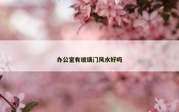 辦公室有玻璃門風水好嗎