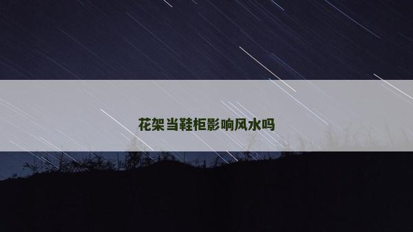 花架當鞋柜影響風水嗎