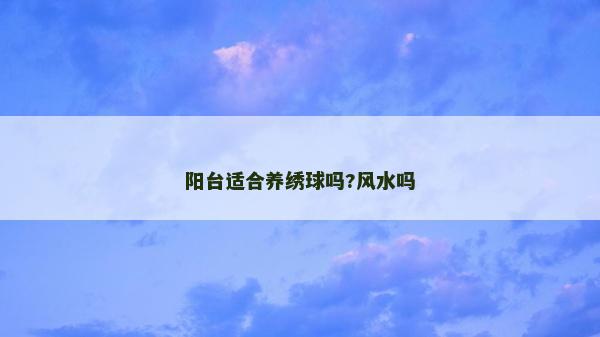 陽臺適合養(yǎng)繡球嗎?風水嗎