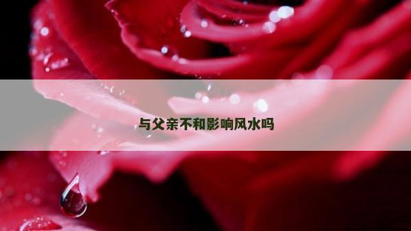 與父親不和影響風水嗎