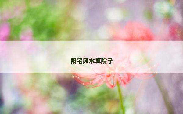 陽宅風水算院子 陽宅風水算院子