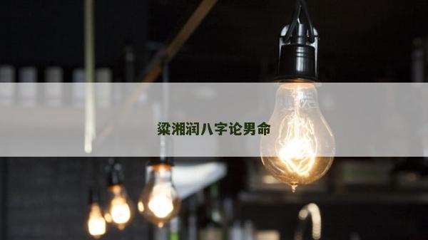 粱湘潤八字論男命