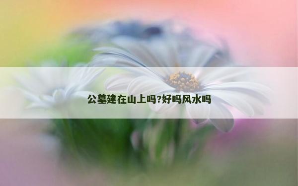 公墓建在山上嗎?好嗎風水嗎