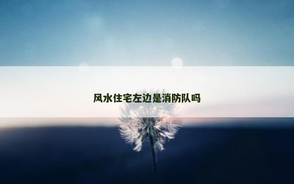 風水住宅左邊是消防隊嗎