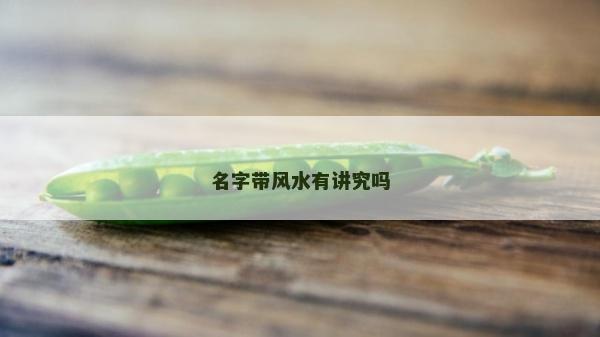 名字帶風水有講究嗎