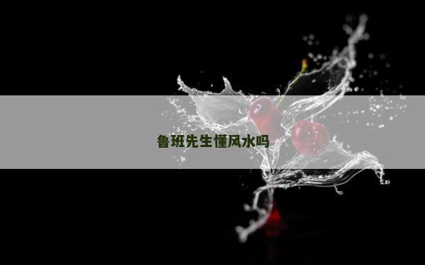 魯班先生懂風水嗎