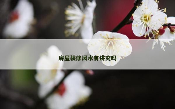 房屋裝修風水有講究嗎