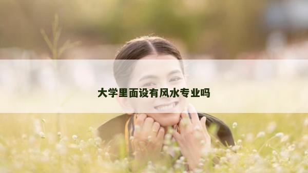 大學里面設有風水專業嗎