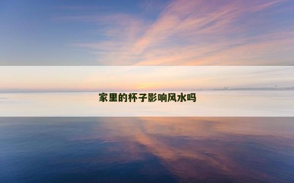 家里的杯子影響風水嗎 家里的杯子影響風水嗎