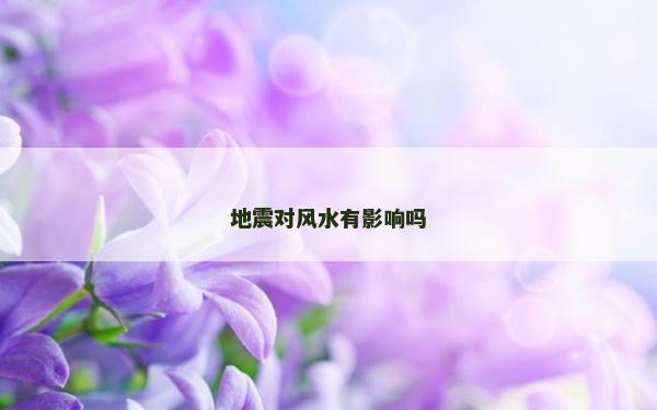 地震對(duì)風(fēng)水有影響嗎