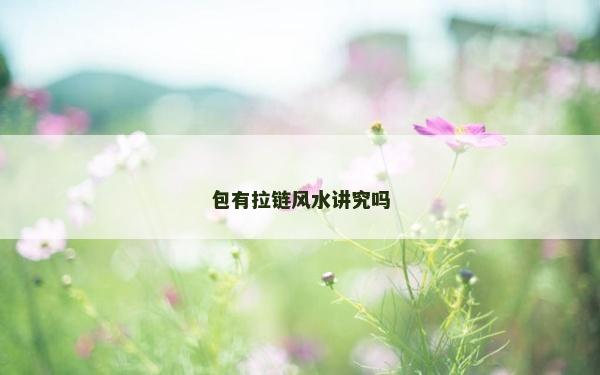 包有拉鏈風水講究嗎
