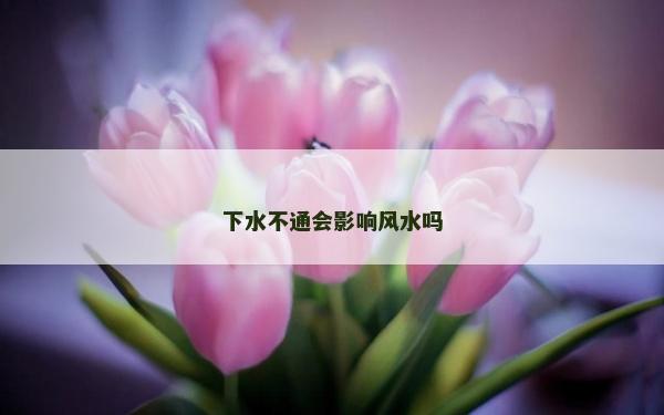 下水不通會(huì)影響風(fēng)水嗎