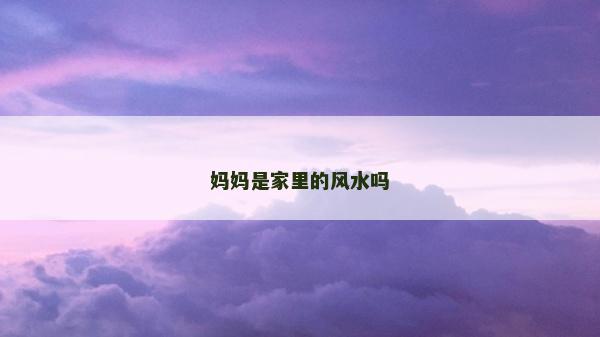 媽媽是家里的風水嗎