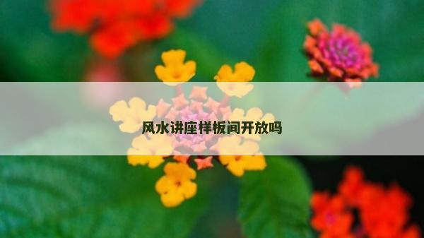 風水講座樣板間開放嗎