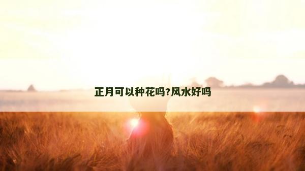 正月可以種花嗎?風水好嗎 正月可以種花嗎?風水好嗎