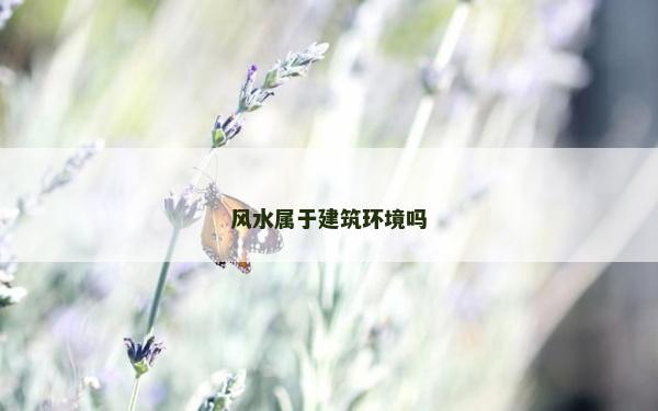 風水屬于建筑環境嗎