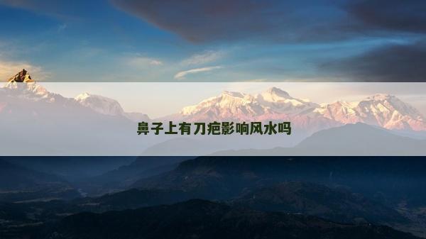 鼻子上有刀疤影響風(fēng)水嗎