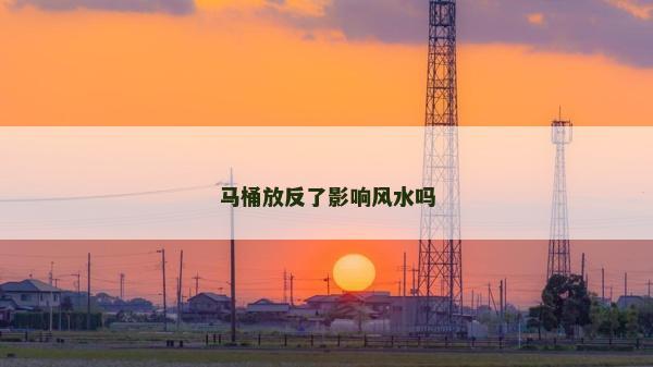 馬桶放反了影響風水嗎