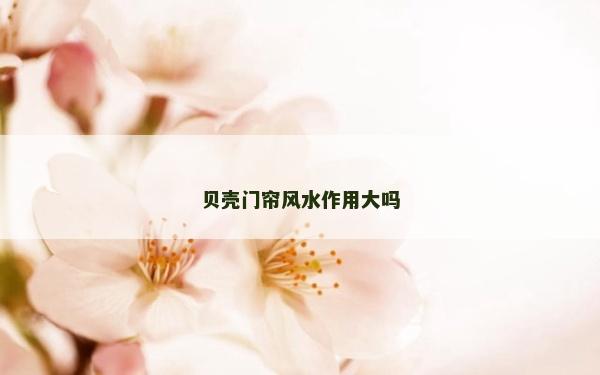 貝殼門簾風(fēng)水作用大嗎