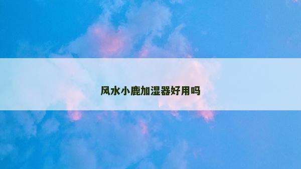 風水小鹿加濕器好用嗎 風水小鹿加濕器好用嗎