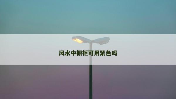 風水中櫥柜可用紫色嗎 風水中櫥柜可用紫色嗎