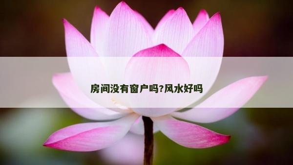 房間沒有窗戶嗎?風水好嗎