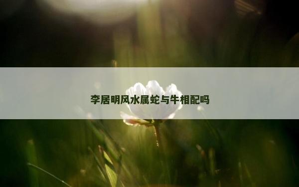 李居明風水屬蛇與牛相配嗎