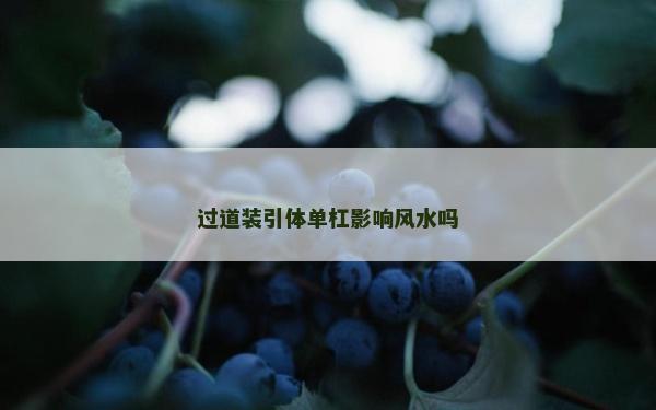 過道裝引體單杠影響風水嗎