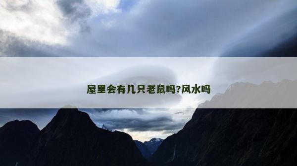 屋里會(huì)有幾只老鼠嗎?風(fēng)水嗎
