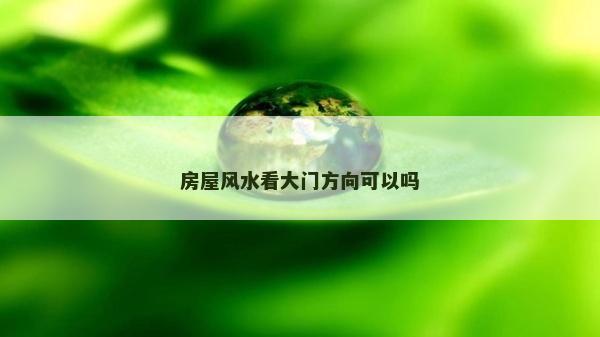房屋風(fēng)水看大門方向可以嗎 房屋風(fēng)水看大門方向可以嗎