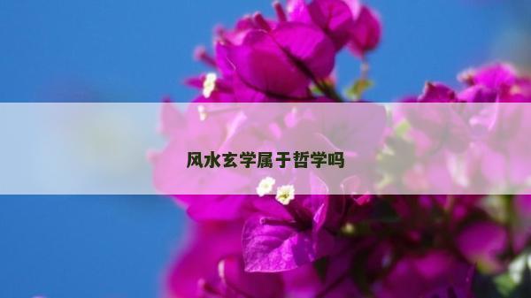 風水玄學屬于哲學嗎