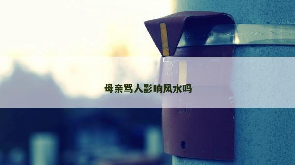母親罵人影響風水嗎