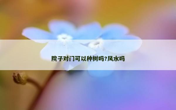 院子對門可以種樹嗎?風水嗎 院子對門可以種樹嗎?風水嗎