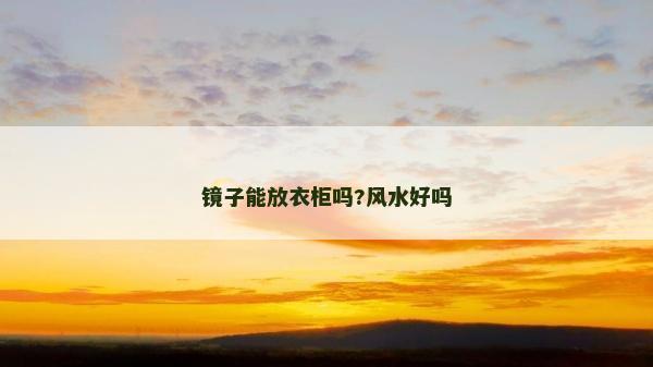 鏡子能放衣柜嗎?風水好嗎