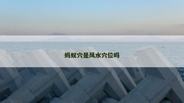 螞蟻穴是風水穴位嗎