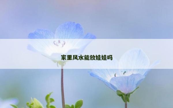 家里風(fēng)水能放娃娃嗎
